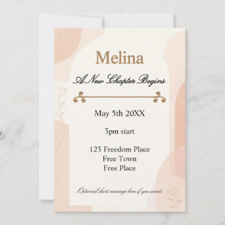 Divorce Party New Chapter Celebration Einladung