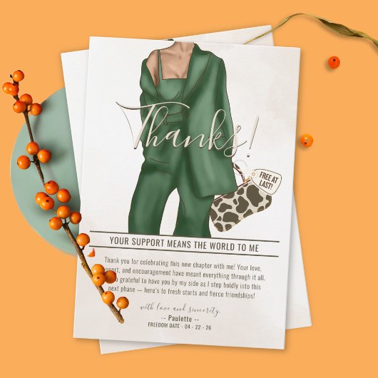 Divorce Party Thank You Card Dankeskarte