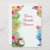 Divorce Tropical Summer Dine & Cocktail Party  Einladung (Rückseite)