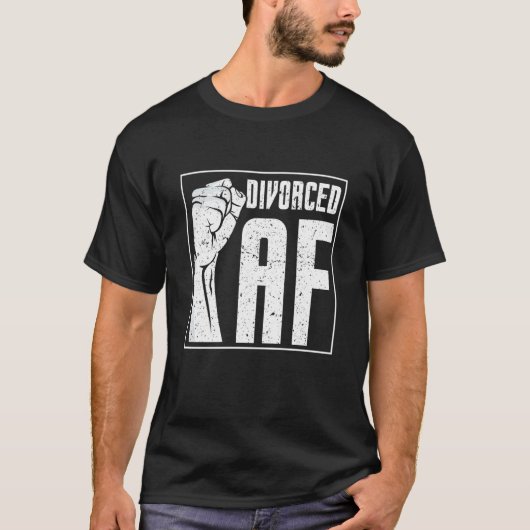 Divorced Af Sayings Sarcastic Divorce Humor T-Shirt (Vorderseite)
