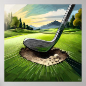 Divot King - Golf Art Print Poster (Vorne)