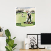 Divot Trouble - Golf Print Poster (Heimbüro)