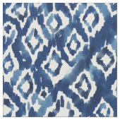 DIVVVV UP DIAMONDS Geo Indigo Boho Ikat Stoff (Nahaufnahme)