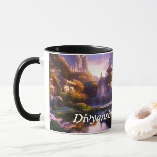 Divyanwans Morgentee Tasse (Mit Donut)