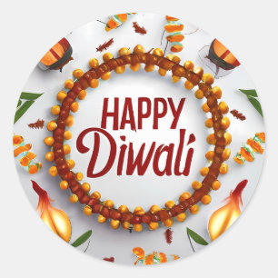 Diwali-Aufkleber für Geschenke Runder Aufkleber