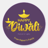 Diwali Aufkleber personalisiert für Geschenkpackun (Vorderseite)