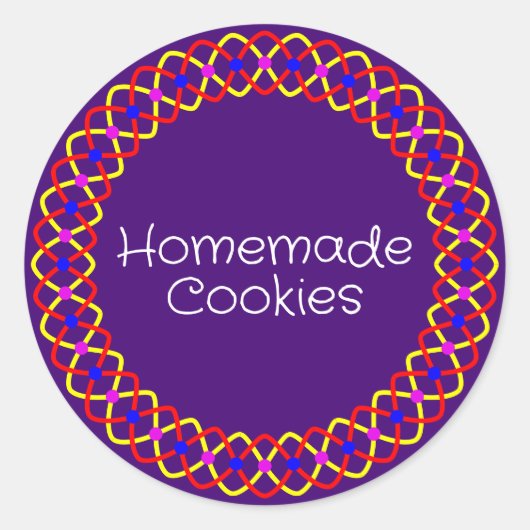Diwali Bäckerei Box Verpackung Runder Aufkleber (Vorderseite)