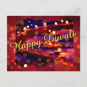 Diwali begrüßt die Saison Feiertagspostkarte