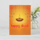 Diwali begrüßt traditionelle feiertagskarte (Stehend Vorderseite)