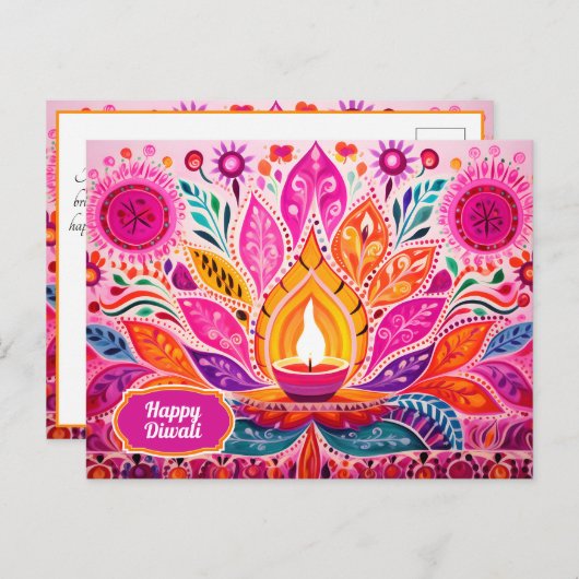 Diwali bezaubernd: Ein perfektes Wochenende in Loc Postkarte (Vorne/Hinten)