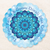 Diwali Blue Paper Untersetzer ändern Textpassung ä (Vorderseite)