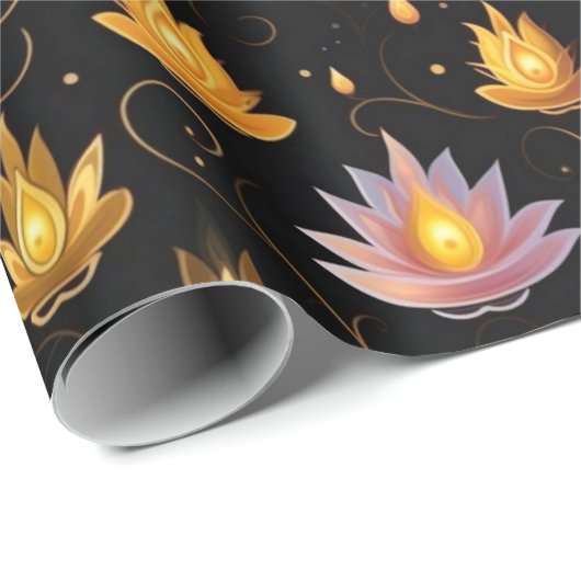 Diwali Candles Geschenkpapier (Rolleneckpunkt)