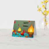 Diwali Card 4 Karte (Gelbe Blume)