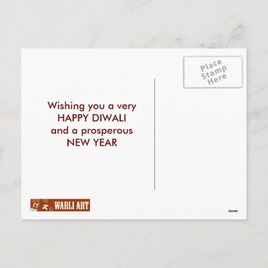 Diwali Card Feiertagspostkarte (Rückseite)