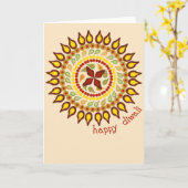 Diwali Card Karte (Gelbe Blume)