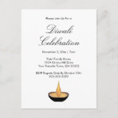 Diwali Celebration Diya Einladung Postkarte (Vorderseite)