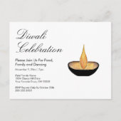 Diwali Celebration Diya Flame Elegant Feiertagspostkarte (Vorderseite)