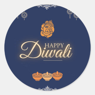 Diwali Celebration Party Runder Aufkleber