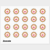 Diwali Classic Round Sticker Enevelope Siegel (Blatt)