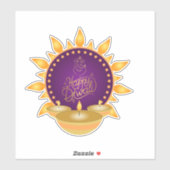 Diwali Custom-Cut Vinyl Sticker (Blatt)