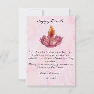 Diwali Dankeschön Karte