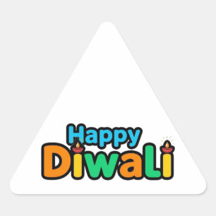 Diwali – Das farbenfrohe Festival des Lichts und d Dreieckiger Aufkleber