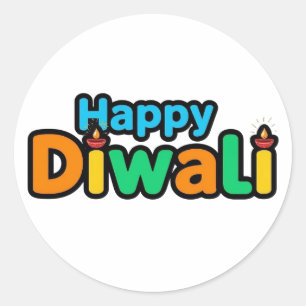Diwali – Das farbenfrohe Festival des Lichts und d Runder Aufkleber