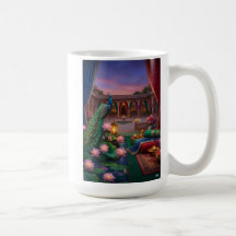 Diwali Deepavali Pfau Grünes Kaffeetasse