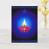 Diwali dekorative glühende Lampe Karte (Gelbe Blume)