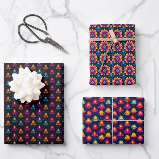 Diwali Designs Geschenkpapier Set (Vorderseite)