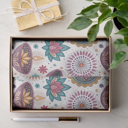 Diwali Designs und Muster Seidenpapier (Geschenk)