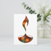 Diwali diya bokeh candle postkarte (Stehend Vorderseite)