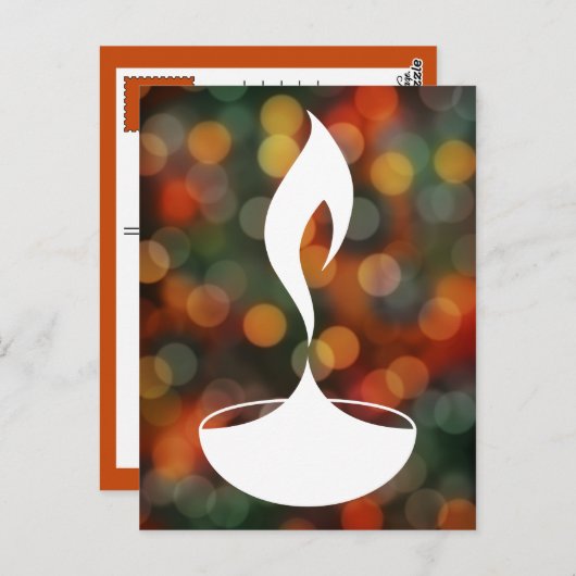 diwali diya bokeh Lichter Postkarte (Vorne/Hinten)