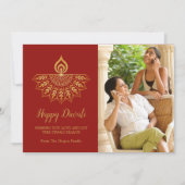 Diwali Diya Foto Grußkarte - Benutzerdefinierte Fa Karte (Vorderseite)