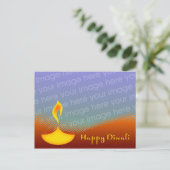 Diwali-Diya-Fotokarte Postkarte (Stehend Vorderseite)