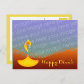 Diwali-Diya-Fotokarte Postkarte (Vorne/Hinten)