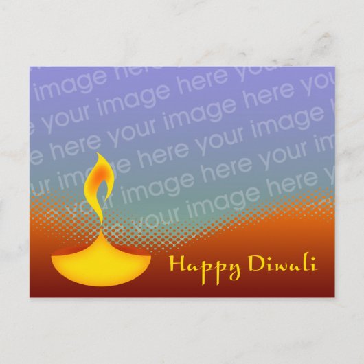 Diwali-Diya-Fotokarte Postkarte (Vorderseite)