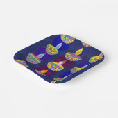 Diwali Diya Lamps Pappteller (Gewinkelt)