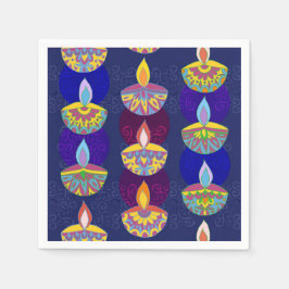 Diwali Diya Lamps Serviette