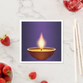 Diwali Diya Lila Hintergrund Serviette (Beispiel)