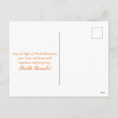 Diwali Diya Marigold Festival: Feiertagspostkarte (Rückseite)