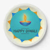 Diwali Diya Papierplatte Pappteller (Vorderseite)