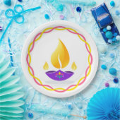 Diwali Diya Papierplatte Pappteller (Party)