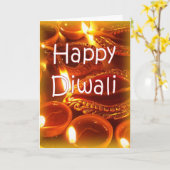 Diwali diyas card karte (Gelbe Blume)