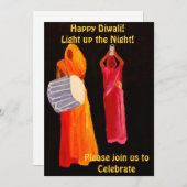 DIWALI EINLADUNG (Vorne/Hinten)