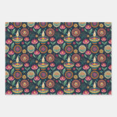 Diwali Elefanten und Lichter Geschenkpapier Set (Vorderseite 2)