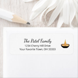 Diwali Elegant Diya Lamp Flame Rücksendeadresse