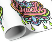 Diwali Farbige Herzen Geschenkpapier (Rolleneckpunkt)