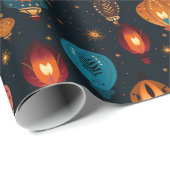Diwali-Feier-Laternen Geschenkpapier (Rolleneckpunkt)