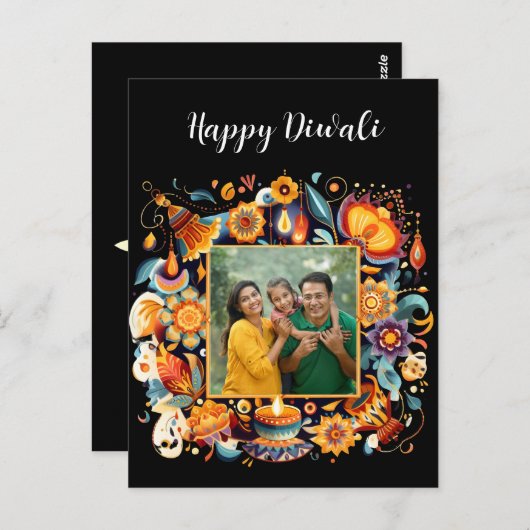 Diwali-Feier Postkarte (Vorne/Hinten)